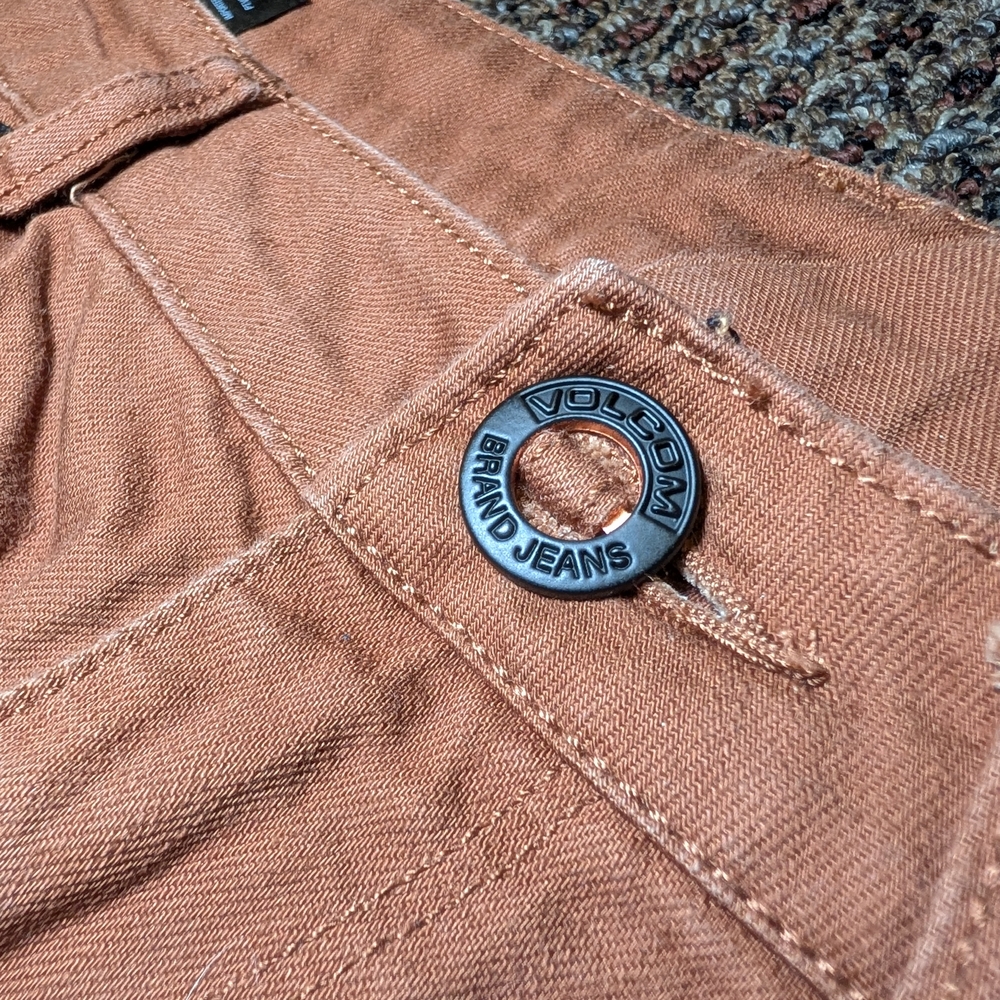 Volcom Men's Vorta Slim Straight Brown Pants - 34x32 Worn Twice! - Picture 6 of 10